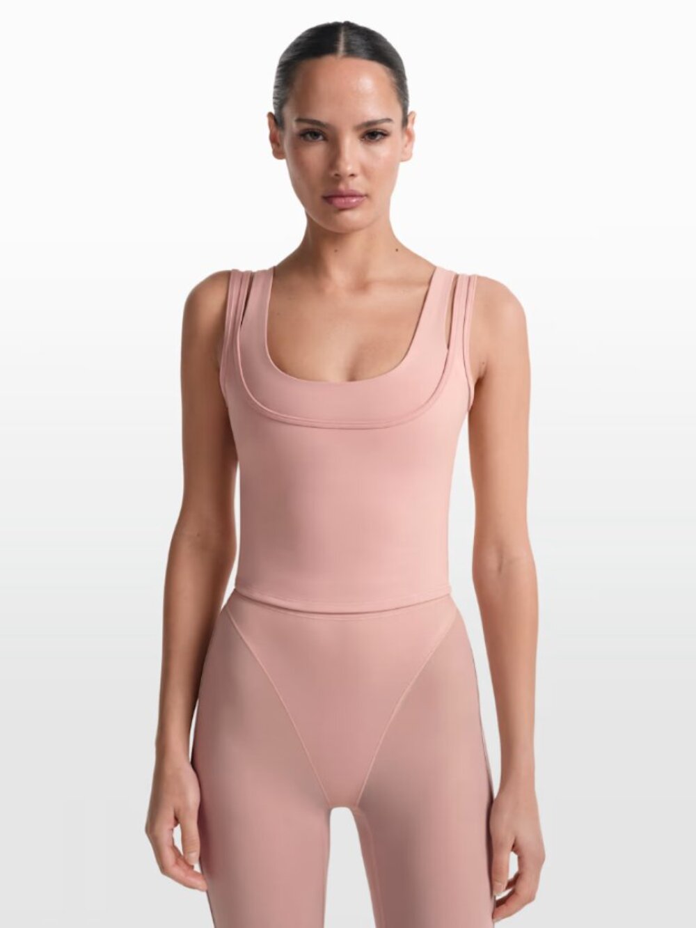 NikeSKIMS Matte Women's Double-Strap Scoop Tank Top Himalayan Pink